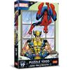 Trefl Premium Plus Quality - Puzzle di Natale Marvel, Spider-Man & Wolverine: Feste - 1000 Pezzi, Eroi Preferiti, per Adulti e Bambini dai 14 anni