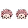 Pure Print Cut Anime Peeker Jujutsu Kaisen Sticker - 2 pezzi adesivi auto 9 cm - decorazione giapponese manga (Sukuna)