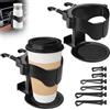YIYAXIN 2 Portabicchieri Auto con Clip Aria, Portabottiglie Porta Bicchieri Plastica Regolabile Universale, Portabevande Supporto Bottiglie Thermos Ventilazione per Tazze Caffè Portacenere Bevande Lattine