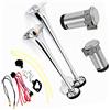 YIYDA clacson per auto clacson 165db clacson per camion 12V Car Horn Altoparlante a tromba a doppio tubo in zinco cromato argento con due pompe d'aria del compressore per 12V camion barca SUV ecc