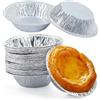 Wanfoou 120 stampi per torte in pellicola, teglie rotonde in alluminio da 5 pollici, stampi per dolci in pellicola di alluminio, piccole pentole per friggitrici ad aria, cottura, cucina, cupcake