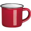 noTrash2003 Set di 4 tazzine da caffè in ceramica stile vintage, effetto nostalgico, 60 ml, colore: rosso (4)