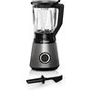Bosch VitaPower Serie 4 MMB6172SN, versione migliorata, 10 anni di garanzia, lame in acciaio inox, contenitore in vetro da 1,5 l, parti lavabili in lavastoviglie, 30,000 giri/min, 1200 W, argento