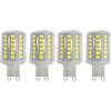 WULUN Lampadine G9 9W LED, Flat Round, chip a 68 Led, equivalenti a lampadine alogene da 90 W, 900LM, 6000K bianco freddo, angolo a 360 °, CA 220-240 V, non dimmerabili, 4 pacchi