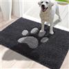 Oiilores Zerbino per interni, 50 x 80 cm, antiscivolo, lavabile, a basso profilo, per ingresso, super assorbente, per zampe fangose, grigio scuro