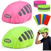 HXSYKJDM 2 pezzi casco da bicicletta, parapioggia, casco da bicicletta, con 2 cinturini fluorescenti e 4 adesivi riflettenti, rivestimento impermeabile per tutti i caschi