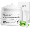 Feeliville Maschera Punti Neri | 2% BHA cura testa nera | Maschera spazzolata sulla spazzola, perfetta adattamento | contenente acido ialuronico e aloe vera | lattina di 30 grammi (60 pezzi)