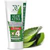NATUR UNIQUE Aloe Attiva Gel Puro 4X POTENTE | 6617 polisaccaridi in 200 ml | 100% Aloe potenziato | Gel Lenitivo ed Emolliente | Senza SLS, SLES, Petrolati, OGM, Alcool | Dermatologicamente Testato | Natur Unique