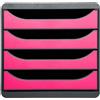 Exacompta 310784D Cassettiera BIG-BOX IDERAMA, 4 cassetti aperti per formato fino a 24x32cm, Dimensioni (LxAxP) 27.8x26.7x34.7cm