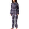 Schiesser Pigiama Lungo da Donna in Flanella, Elected Premium Warming Pigiama, Borgogna_181991, 50