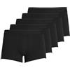JACK & JONES JACTONE in Tone Trunks 5-Pack Uomo Boxer Nero M 95% Cotone, 5% Spandex