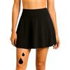 NoBlood - Gonna da Bagno Mestruale XXS-XXL | Costume Ciclo Mare Piscina | Lavabile Flusso Leggero Abbondante Slip Nuoto (Nero, XS)