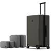 LEVEL8 Valigia Bagaglio a Mano Elegante Opaco 100% PC Valigia Trolley con Organizer Valigie Viaggio Set di 4, Valigie con 4 Ruote Doppie Girevoli e Lucchetto TSA Integrato, 66CM, 65L, Verde Oliva
