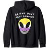 Alien Non-Binary Pride LGBTQIA Gifts Aliens Don't Have Genders Non-Binary LGBTQ Pride Flag Felpa con Cappuccio