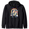 Labrador DU Clothing Labrador Riding Dinosaur T rex Gifts Men Women Rainbow Felpa con Cappuccio