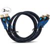 MutecPower MultiCabel - Cavi HDMI ad alta velocità con Ethernet Confezione da due 1 Metri 1.4a - Supporto 3D e Canale di Ritorno Audio - Full HD [Disponibile ultima versione HDI] - 1M
