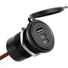Obeaming Alluminio Presa USB 12V Camper Auto 3 Porta, Tipo C PD3.0 & USB-A QC3.0 Caricatore Carica Rapida, Impermeabile per Roulotte Barca Camion (1 Pcs)