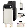 OCASE Custodia Portafoglio per iPhone Air, Custodia in Pelle con Cerniera, Porta Carte con Blocco RFID, con Tra Collo Regolabile Rimovibile, Protettiva Antiurto Cover per iPhone Air, Avorio
