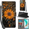 PHINIENLAND Cover per Honor X6b 4G PU Pelle Custodia Flip Crisantemo | Custodia in pelle PU, Chiusura magnetica, Supporto regolabile, Scomparti schede, Protezione totale per Honor X6b 4G