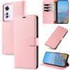 KKEIKO Cover per Oppo Reno11 F 5G, Antiurto Custodia in PU Pelle con Blocco RFID, Magnetico Protettiva Cover per Oppo Reno11 F 5G, Rosa