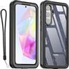 AICase Custodia Samsung Galaxy A35 Impermeabile Trasparente Proteggi Schermo Integrato Resistente alla Neve, alla Polvere, agli Urti, Certificato IP68 Protezione Completa del Corpo Subacqueo
