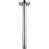 Voolan Braccio doccia con flangia, tubo doccia fisso montato a soffitto, braccio di ricambio dritto per doccia a pioggia in bagno, attacco universale 1/2 NPT (30 cm, rotondo)