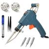 Mocoli Kit di Saldatore a Stagno, Pistola di Saldatura 60W, Pistola per Saldatura Portatile Kit Saldatore con Punte da 3 Pezzi, Kit di Saldatore con una Sola Mano per Saldatura e Riparazione