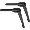 QUARKZMAN 2Pz M10 x 60mm Manopole Regolabili Pulsante di Spinta Nero | Ratchet Bullone Rotante con Blocco Rapido, con Filettatura Maschio, per Macchine Tornio