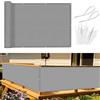 Sunnylaxx Frangivisto Balcone per Protezione 100x500 cm,Schermo Privacy,Recinzione Copertura per Privacy Balcone PES,per Balcone Giardino terrazza,con Occhielli e Fascetta, Grigio
