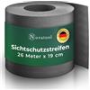 Novatool Premium PP 26 m striscia frangivista per recinzione a doppia asta, colore antracite, per 10 file, 1,1 mm, extra stabile, resistente ai raggi UV, recinzione in metallo