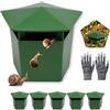 SuQurtom 5 trappole per lumache, trappole per lumache, per il giardino, riutilizzabili, in plastica, per lumache con guanti