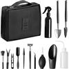 iYInJuan Set di Attrezzi per Piante grasse,13 Pezzi, Mini Utensili da Giardino Kit Bonsai con Forbici, Trapiantare Tool Annaffiatoio etc, per la Cura di Piante in Miniatura in Interni