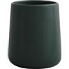 MSV - Bicchiere in Ceramica - MAONIE Verde Scuro Opaco - 300 ML - Pratico ed Elegante per Il Bagno - Facile da Pulire - Resistente all'umidità - 8,5 x 8,5 x 10 cm