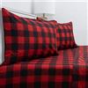 Sweet Home Collection California King Sheet Sets - Breathable Luxury Sheets with Full Elastic & Secure Corner Straps Built In - 1800 Supreme Collection Bedding, Sheet Set, California King, Buffalo Check Burgundy