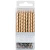 Folat Candeline dorate con base - 16 pezzi