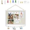 MENUY Bacheca in Sughero 40x30 cm, Lavagnetta Sughero con Puntine e Accessori di Montaggio, Bacheca Legno Multifunzionale per Cucina, Ufficio, Home Office e Soggiorno