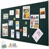 EUBSWA 60 x 40 cm grande bacheca grande piastra di sughero, 0,9 cm di spessore parete decorativa in sughero e feltro, tavola fotografica pieghevole con nastro adesivo autoadesivo, vision board in feltro