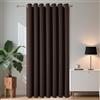 Joydeco, tenda oscurante 1 pezzo, tenda per porta opaca, tenda per porta con occhielli, protezione termica dal freddo e dal caldo, protezione acustica per camera da letto, soggiorno (marrone