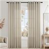 Topfinel Tende Per Interni Moderne Camera da Letto Salotto 140x260 cm Lino e Cotone Naturale Gris Clair Avena con Anelli Cucina Tenda Soggiorno Porta Finestra Cameretta Bambina Tendine Oscurante, 2pz