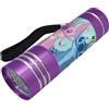 Disney Stitch - Mini torcia elettrica a forma di stitch e angelo, 9 LED, include corsa da bambola, regalo per bambini, viola