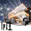 lameico Proiettore Natalizio da Esterno, Proiettore Natale, Testa Dinamica LED Fiocchi di Neve con Timer et Telecomande, Luci Natale Fiocco di Neve Esterno per Giardino Cortile Festa Decorazione