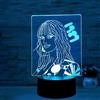 Deluisho Luce notturna 3D, lampada a LED TS, lampada a LED 3D, 7 luci che cambiano colore, regalo per bambini, luce notturna stereoscopica visiva dimmerabile per illuminare il tuo mondo musicale