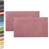 ZOLLNER 2 tappetini da bagno - morbidi e assorbenti zerbini da doccia - lavabili a 95°C - cotone - 50x70 cm - rosa vecchio