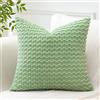 Artscope Federe Cuscini in Velluto a Coste per Divano 55x55cm Copricuscini di Bolla Geometrico Decorativa per Salotto Moderno Cuscino per Camera da Letto, Verde Chiaro