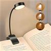 halercay Lampada Da Lettura, Luce da lettura Portatile, Luce Notturna Con 360° Regolazione, Lampada per Lettura Libri a letto, Illuminazione notturna, Ideale Per Leggere a Letto E Scrivania(Nero)