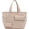 Desigual borsa shopper borsa a tracolla Pocket Face Pravia Shopping Bag Raw beige