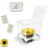 La Rosa dei Sogni Girasole stabilizzato in Cubo Trasparente - Confezione Regalo Elegante - Durata 5-7 Anni - Made in Italy (8x8 cm)