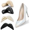 COMNICO Imbottitura per scarpe troppo grandi, 4 paia di inserti in morbida spugna traspirante per alluce e piede, riutilizzabile, per tallone alto, unisex, colore nero della pelle