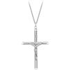 Tuscany Silver Collana con crocifisso da 27.3 x 50.3 mm in argento sterling 925 su catena grumetta da 51 cm