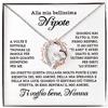 NONNA PROFESSIONISTA Collana Donna Figlia Nipote Amore Finitura in Oro, Argento Idee Regali per lei Compleanno Natale - Cofanetto con DEDICA incluso (Argento - Nipote)
